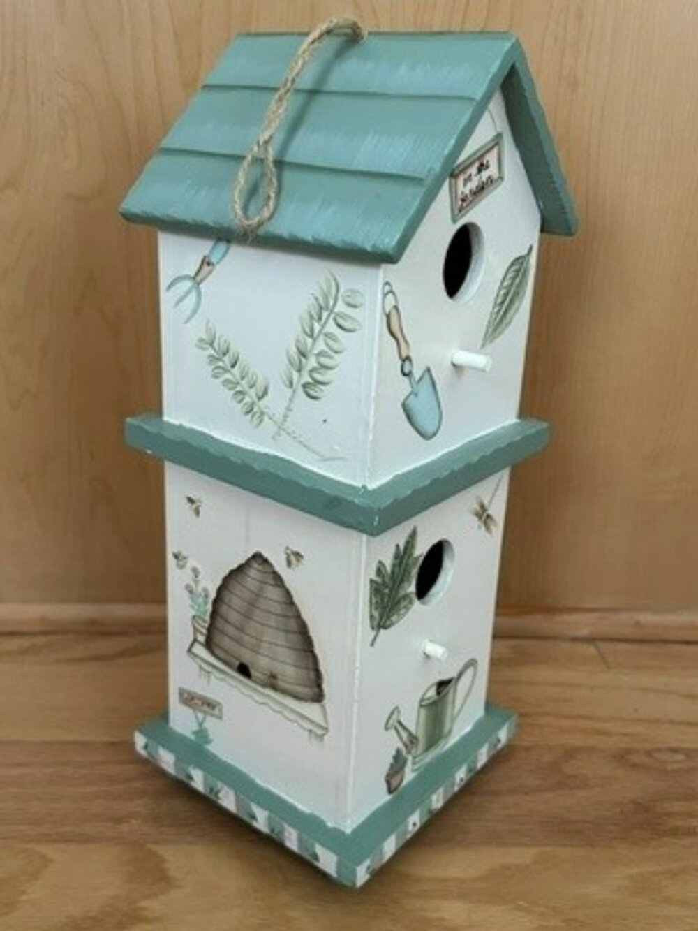 Vintage Naturewood Two-Story Birdhouse by Pfaltzgraff - EXCELLENT COND